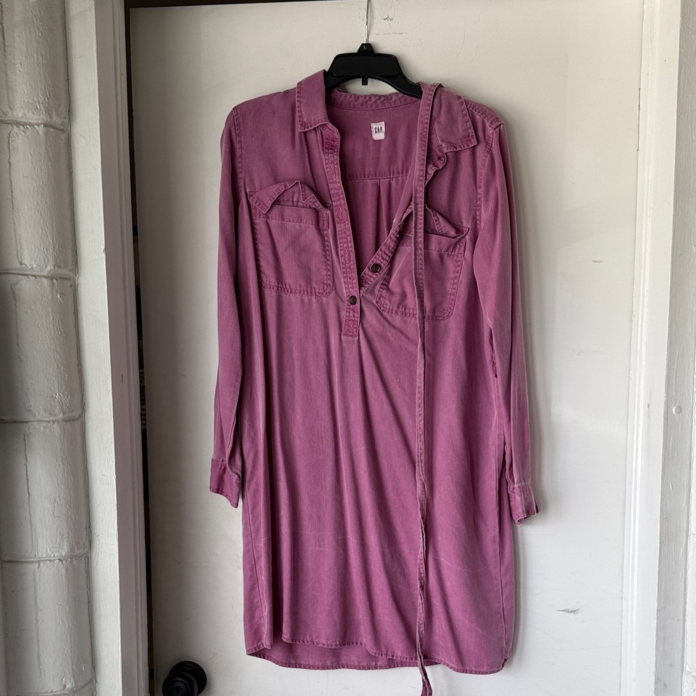 GAP Long Sleeve Dusty Pink Dress